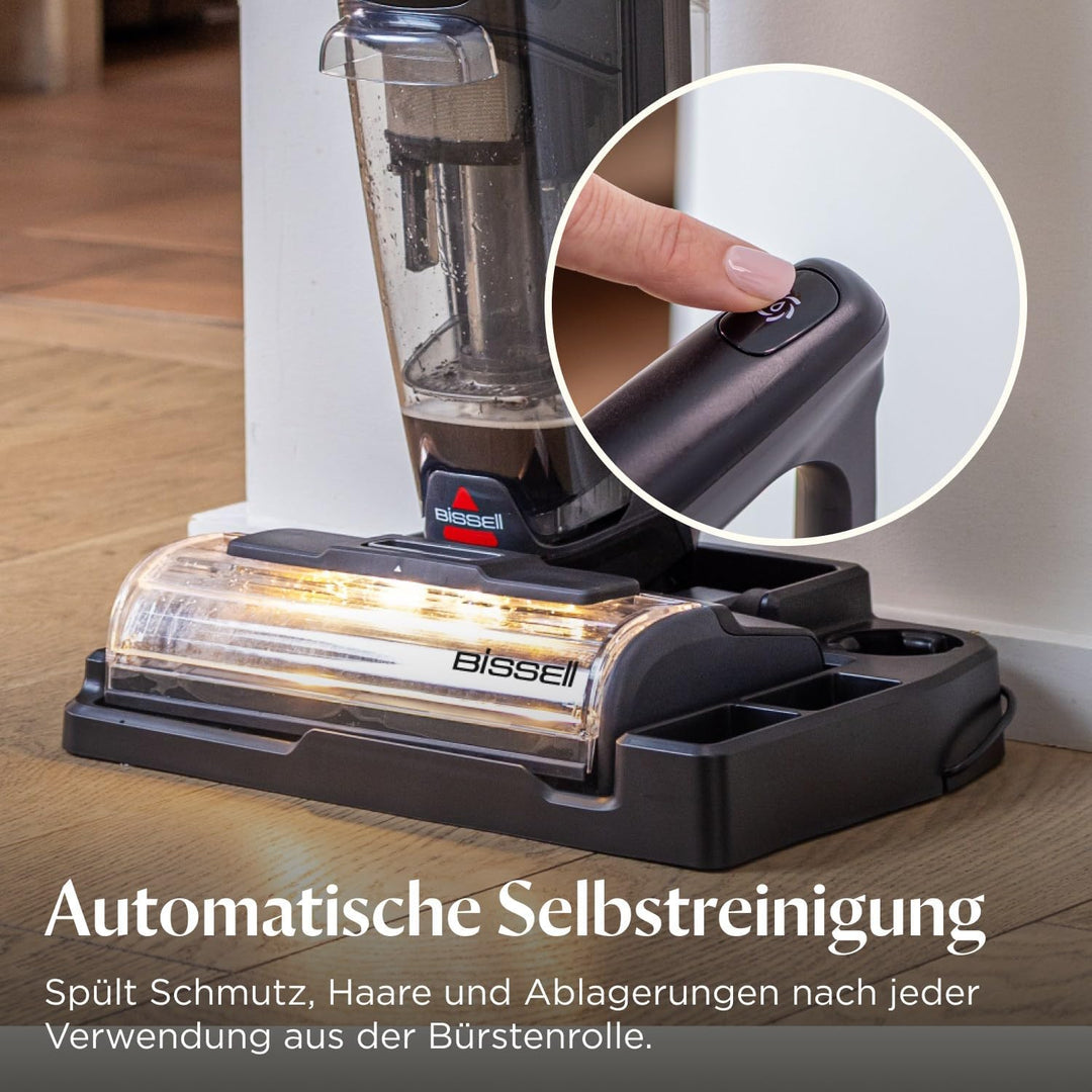 BISSELL Crosswave OmniForce EdgeFind, kabelloser Staubsauger mit Wischfunktion, Staubsauger und Wisc