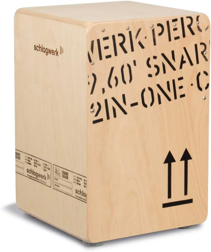 Schlagwerk CP403 Natur Cajon + keepdrum Sitzpad Rot
