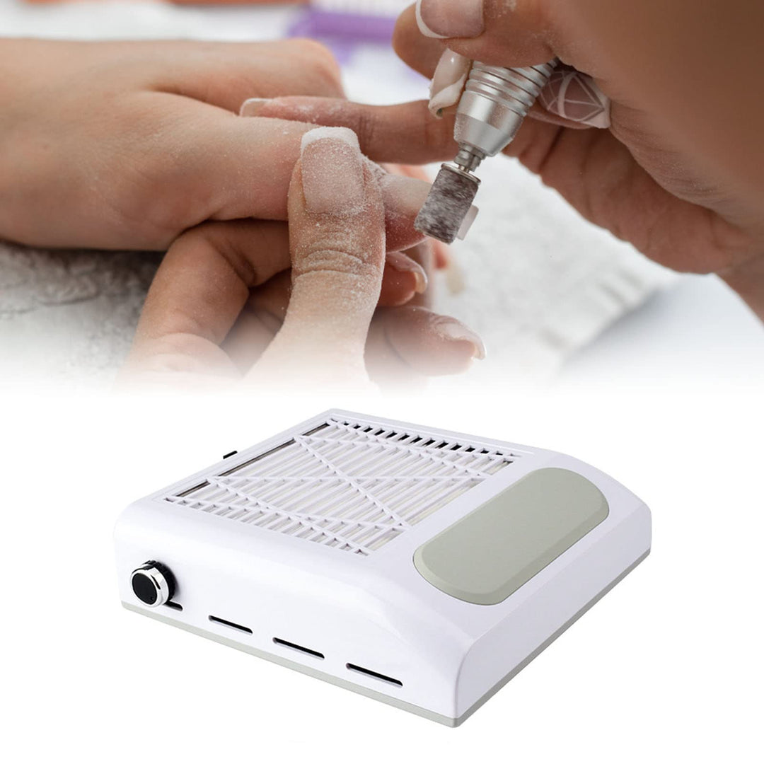 80W Profi Staubabsaugung für Nägel, Weiss Nagelstaubsauger Absaugung Nägel mit Wiederverwendbarem Fi