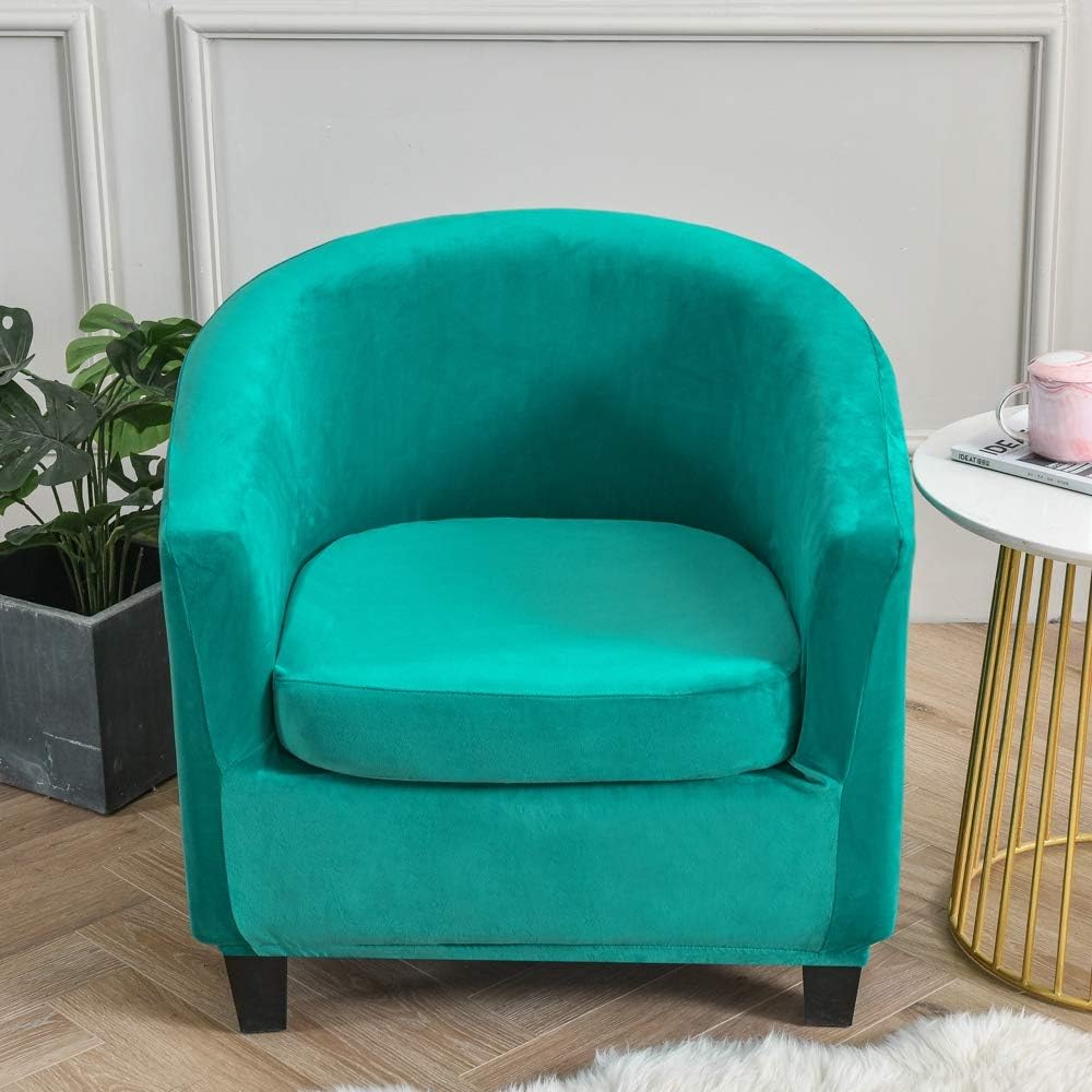 BEEK 4TZW Cover Stretch Velvet Protector 2 Pieces Armchair Throw Cocktail Plush Slipcovers Tullsta C