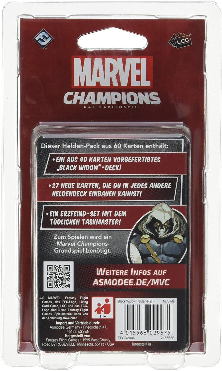 Fantasy Flight Games, Marvel Champions: LCG – Black Widow, Helden-Erweiterung, Expertenspiel, Karten