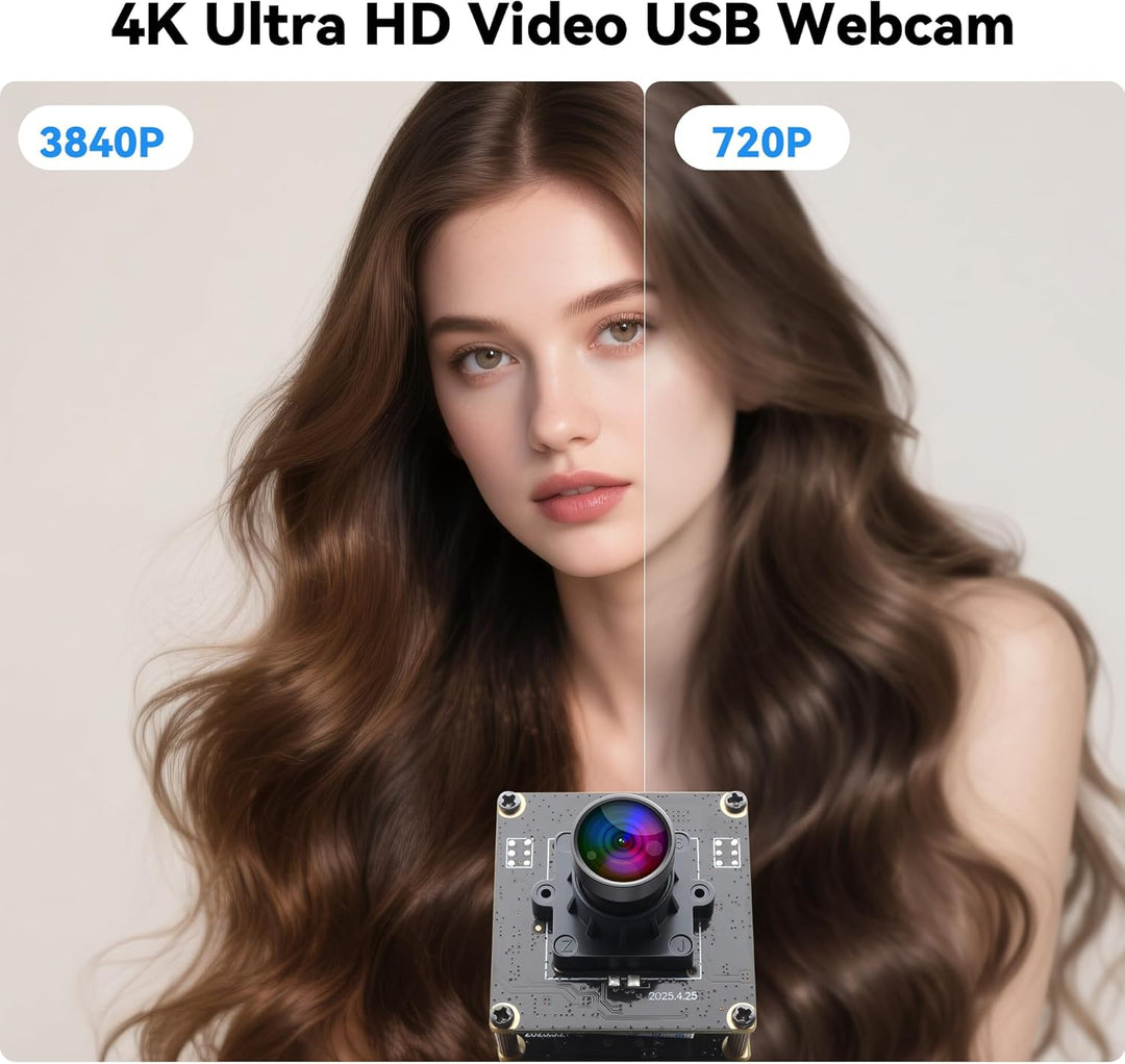 ELP 20MP USB-Kamera 4K 30fps USB 3.0 Typ-C Webcam, 3840P hochauflösende Kamera mit 95° Weitwinkelobj
