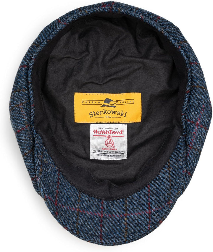 Sterkowski Shelby | 100% Harris Tweed Schiebermütze für Herren und Damen | Warm Elegant 8-Panel Zeit