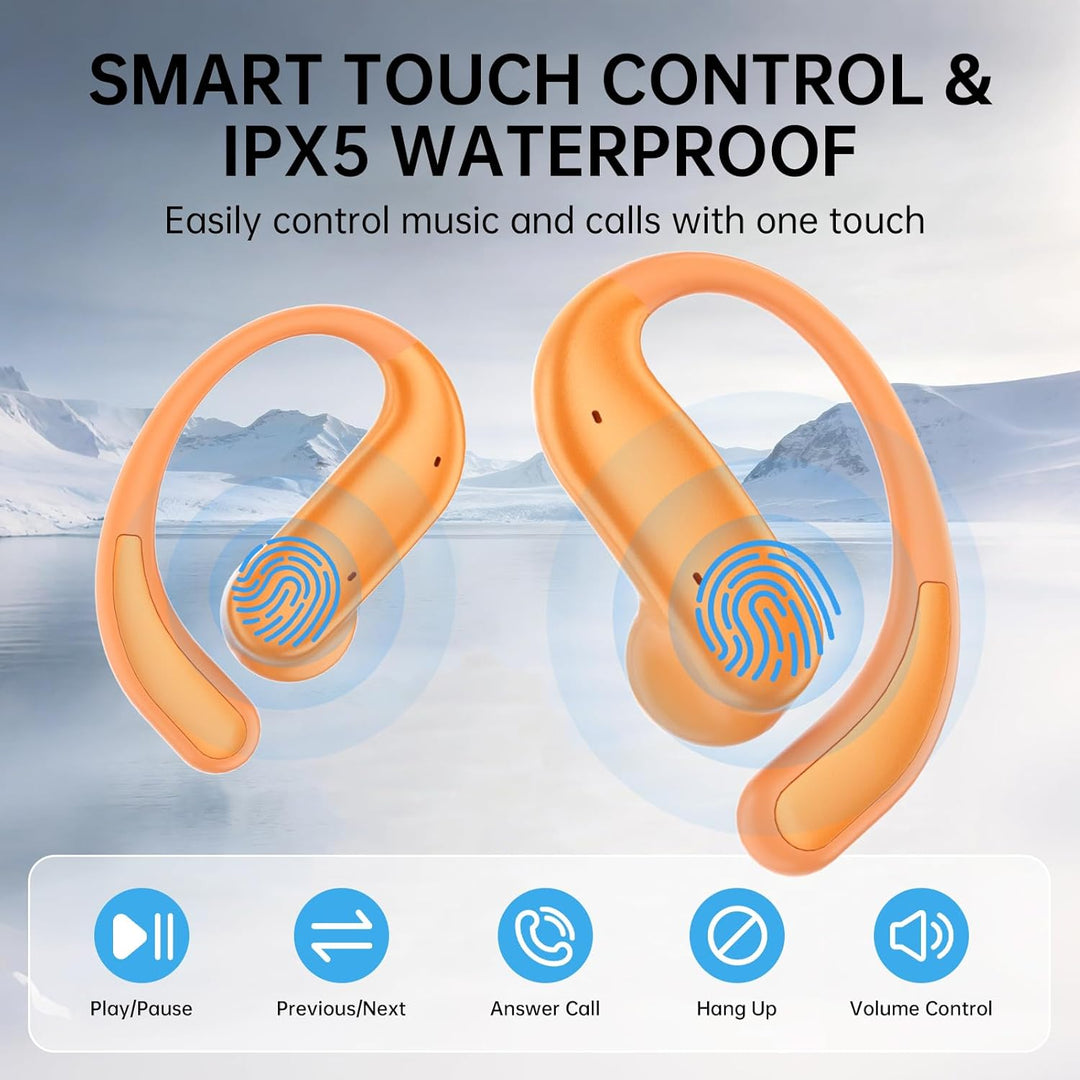 i70 Open-Ear-Ohrhörer Bluetooth 6.0 Kabellose Ohrhörer mit Ohrbügeln, Leichte & Bequeme Sport-Open-E