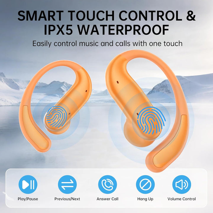 i70 Open-Ear-Ohrhörer Bluetooth 6.0 Kabellose Ohrhörer mit Ohrbügeln, Leichte & Bequeme Sport-Open-E