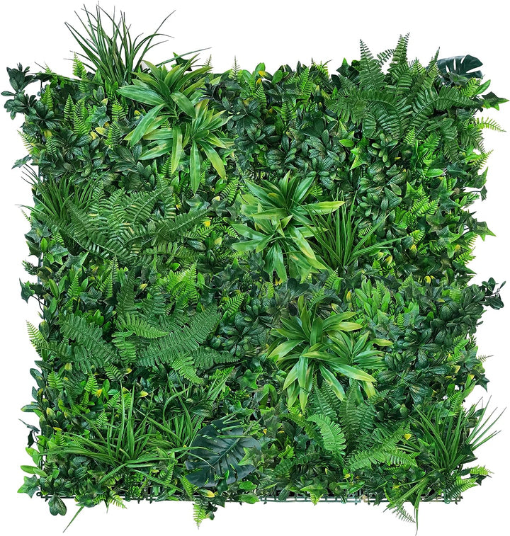 GJS Pflanzenwand: hyperrealistische Pflanzen Wand Matte (1m²) – Vertikaler Garten mit künstlichen Pf