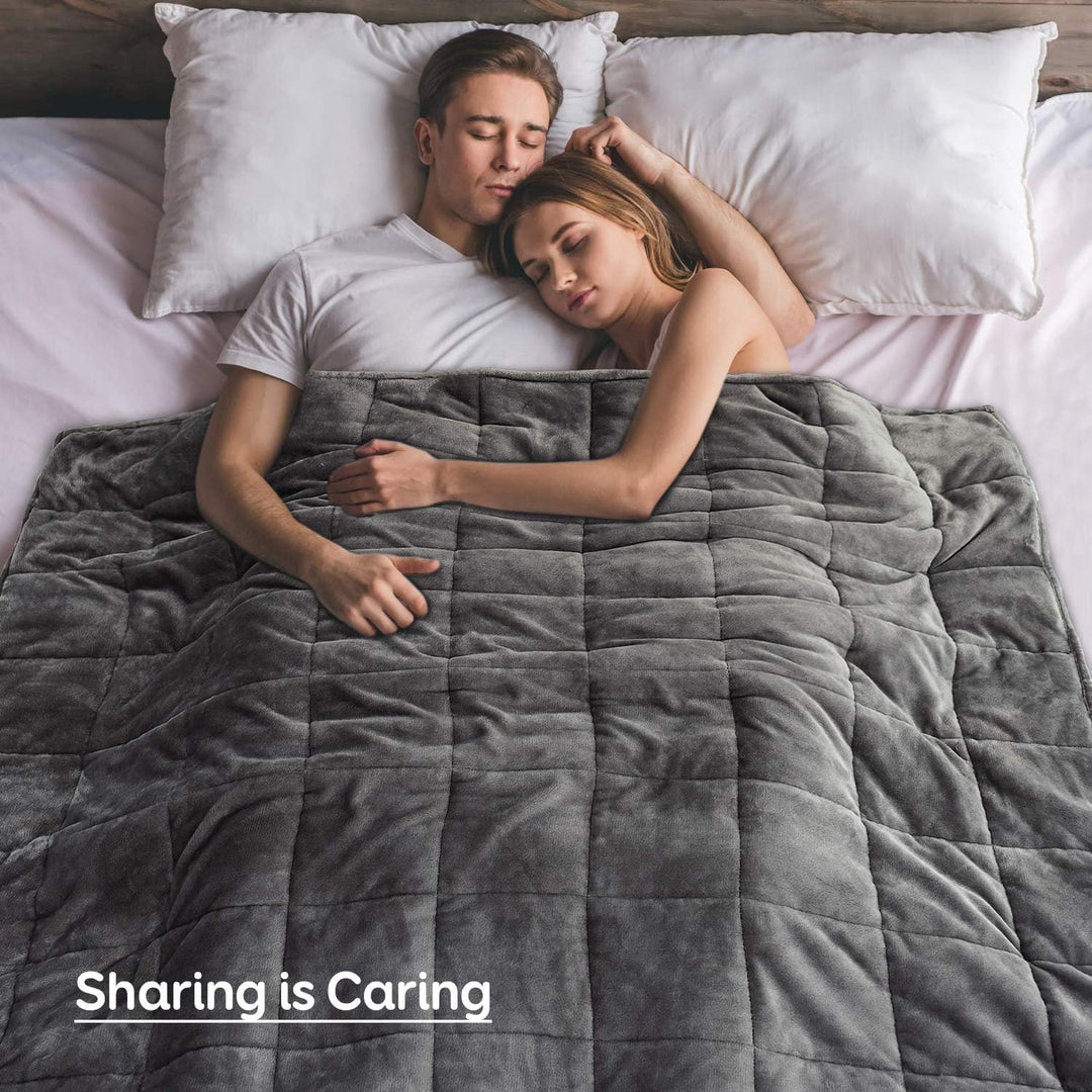 Sivio Sherpa Fleece Gewichtsdecke für Erwachsene, 7kg schwere Fuzzy Decke mit weichem Plüsch Flanell