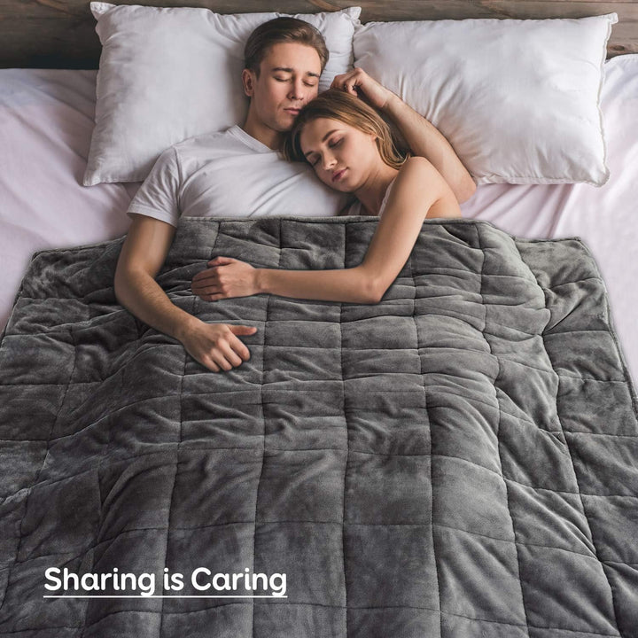 Sivio Sherpa Fleece Gewichtsdecke für Erwachsene, 7kg schwere Fuzzy Decke mit weichem Plüsch Flanell