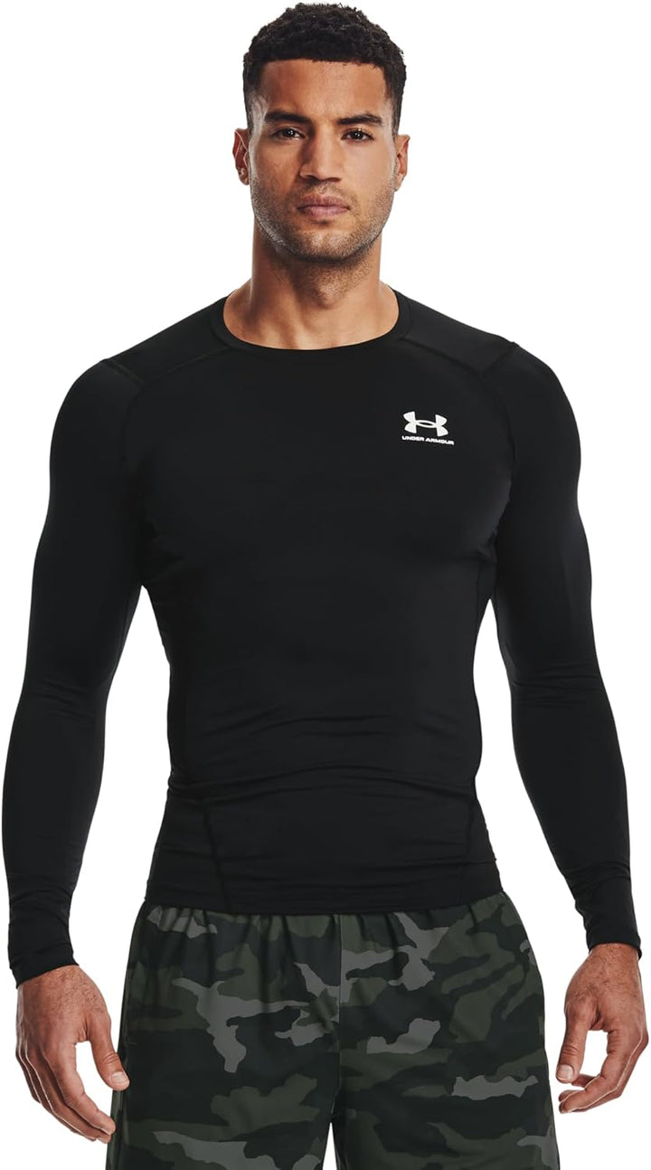 Under Armour Herren Armour HeatGear Compression Long-Sleeve T-Shirt Hemd, Blickdicht Schwarz XS, Sch