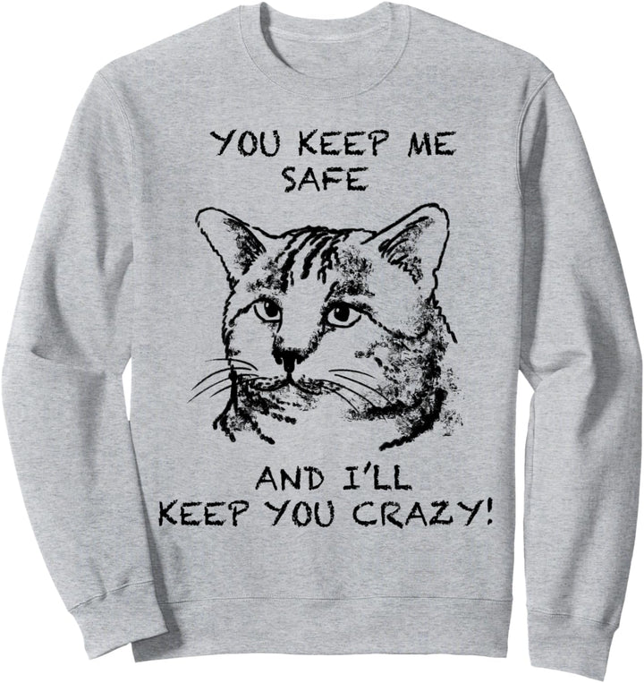 Mau Lustige Katze Zitat Hand gezeichnete Kunst Sweatshirt