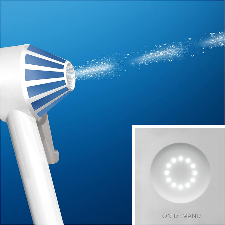 Oral-B AquaCare 6 Pro-Expert Munddusche, 2 Ersatzdüsen, Zahnzwischenraumreiniger mit 6 Putzmodi für