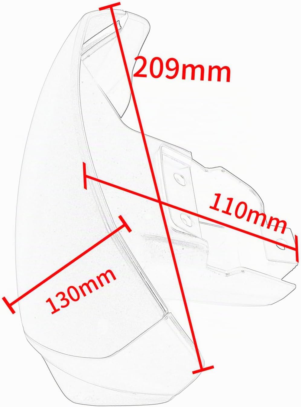 Lorababer Motorrad-Frontscheiben-Visierschutz, Neue Windschutzscheibe, Flyscreen, Windabweiser, Wind