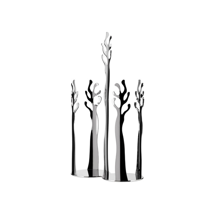 Alessi Mediterraneo ESI19 - Design Papierbecherhalter mit 2 Fächern aus Edelstahl, Poliert Für Cup,