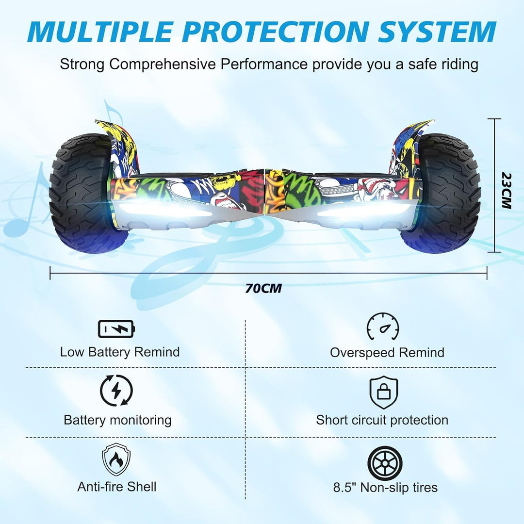 RCB Hoverboards SUV mit Sitz Hoverboards Off-Road, App-fähige Bluetooth Hoverboards, 8,5 '' Hummer +
