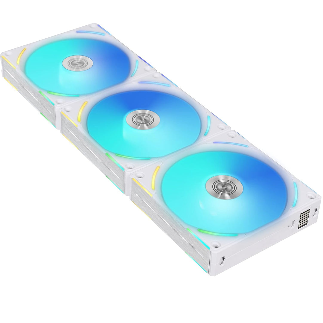 Lian Li PC Lüfter 120mm “AL120 V2” 3er Pack - Lüfter PC für optimale Kühlung - RGB Lüfter 120mm - PC