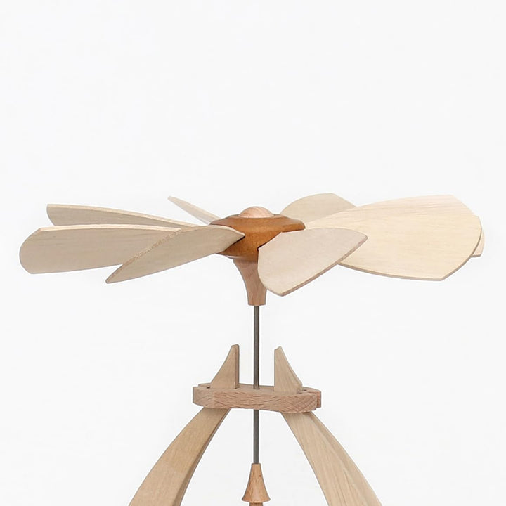 ***Pyramide aus Buchenholz mit 3 Handgeschnitzten Tiroler Kurrendesänger/Figuren für 4 Teelichter L/