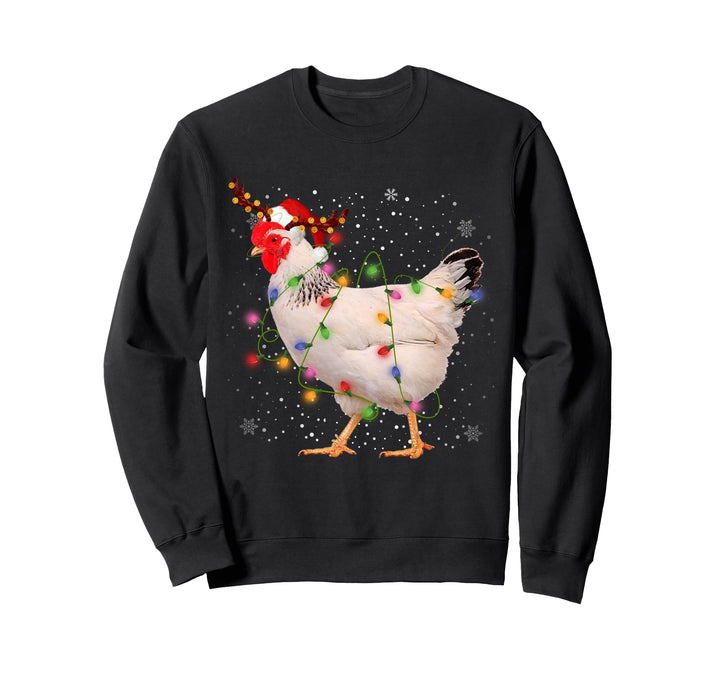 Santa Huhn Weihnachten Chicken Geschenk Lusitg Huhn Deko Sweatshirt