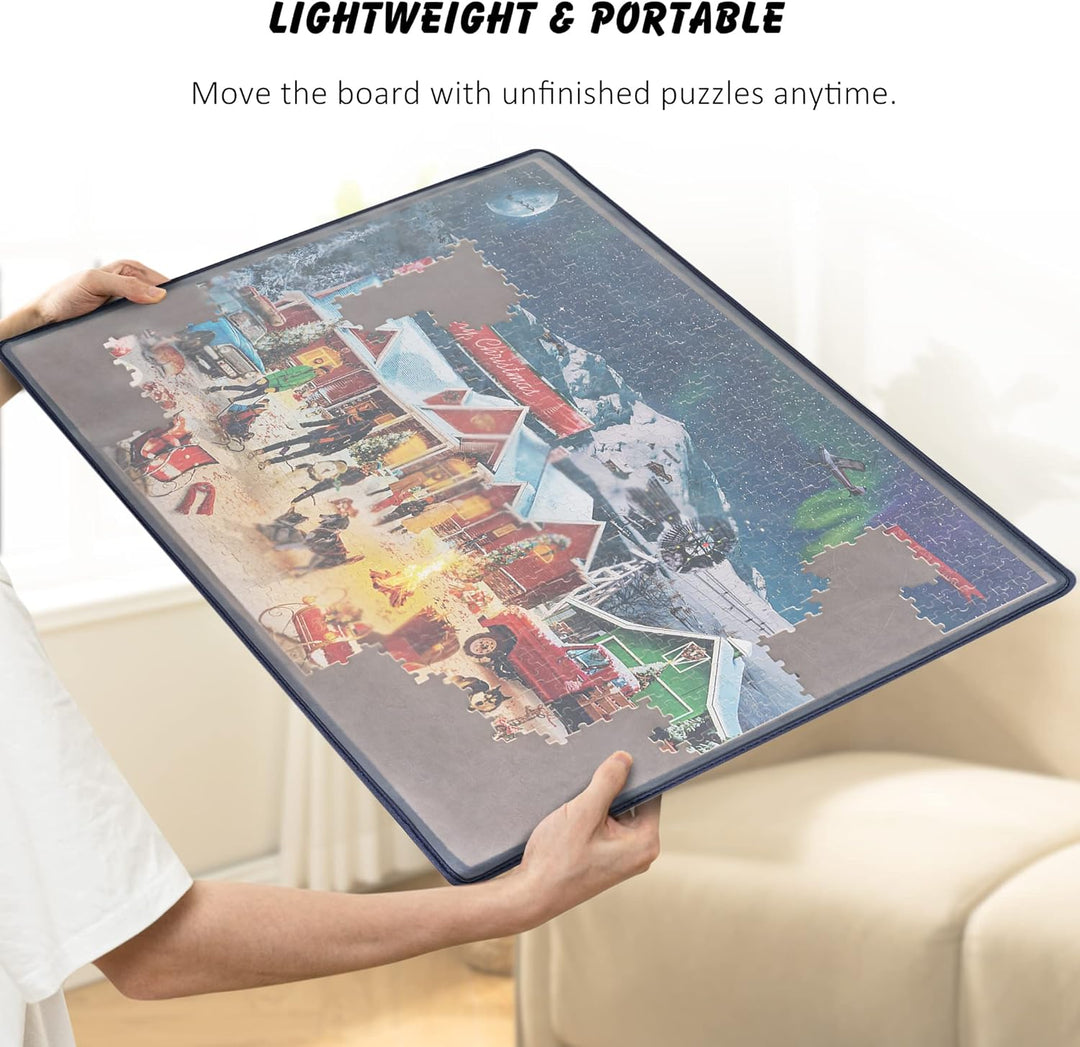 Tektalk Puzzle Board mit 6 Sortierschalen, tragbare Puzzlematte mit transparenter wasserdichter & st