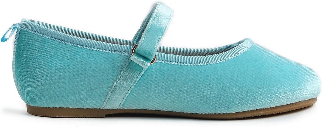 Feversole Girls Cute Belt Dress, Mädchen süsses Kleid Mary Jane Schuhe weiche Party Urlaub Ballerina