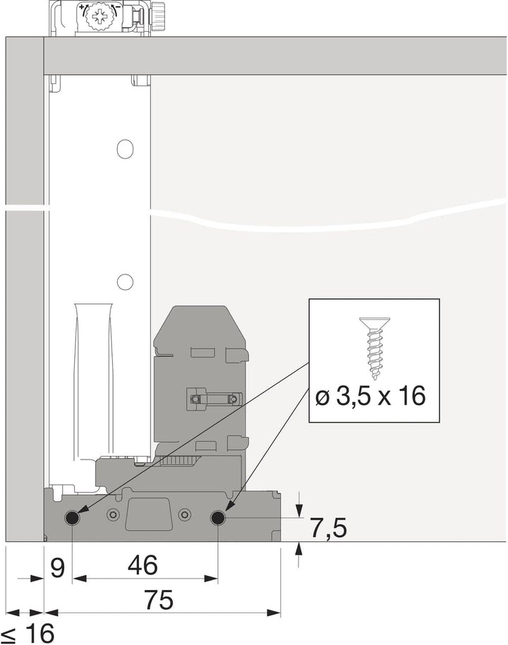Hettich Vollauszug Actro 5D, Länge 320 mm, links und rechts, Belastbarkeit 40 kg Auszug 40 kg Länge