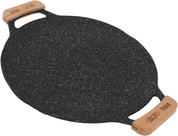 Zerodis BBQ-Grillpfanne, Runde Grillplatte aus Antihaftbeschichtetem Eisen für Camping (Gross: 50 cm
