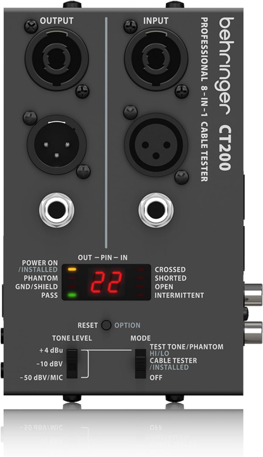 Behringer CT200 Mikroprozessorgesteuerter 8-in-1-Kabeltester, CT200