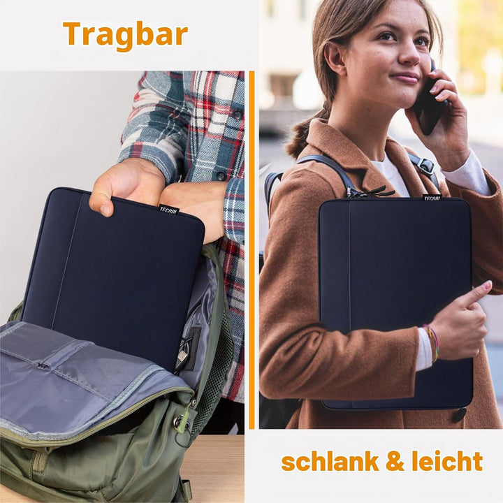 TECOOL 14 Zoll Laptoptasche Hülle für 14 Zoll Acer Asus Dell Lenovo Thinkpad Ideapad HP Notebook Chr
