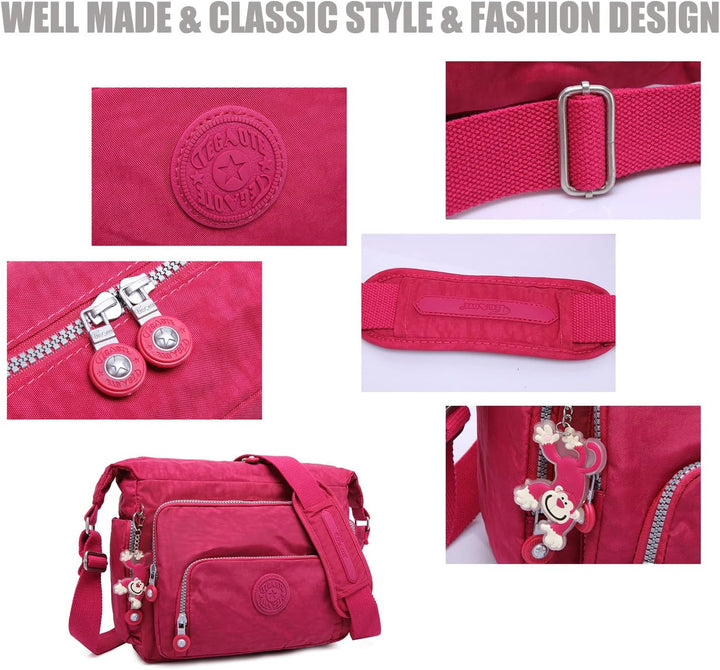 Foino Kuriertasche Damen Umhängetasche Lässige Schultertasche Mode Sporttasche Design Reisetasche Le