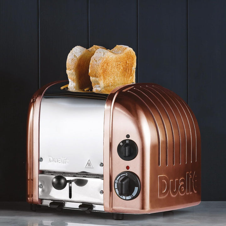 Dualit Classic Toaster 27390 New Generation 2-Scheiben Kupfer und Edelstahl Handgefertigt in UK