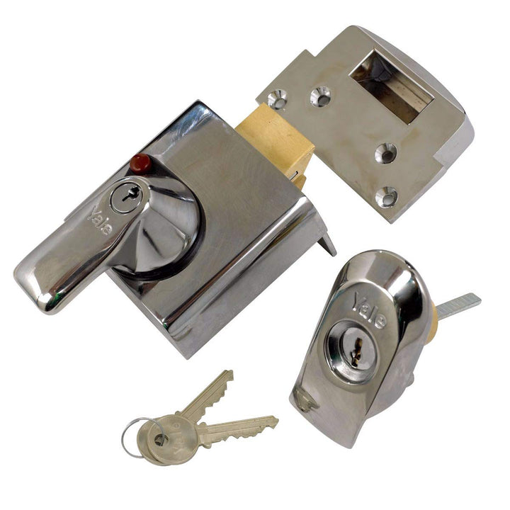 Yale Locks BS1 Nachtriegelschloss, nach britischer Norm, 60 mm, verchromt
