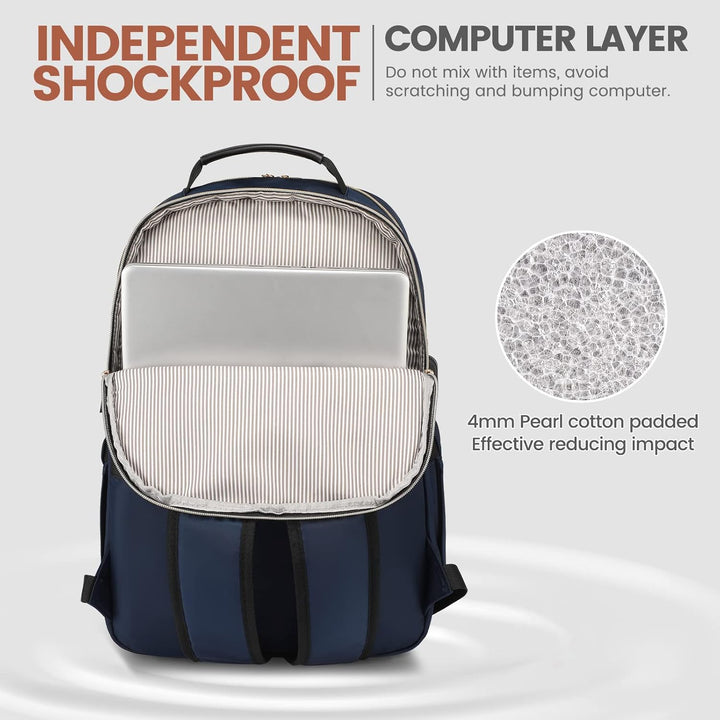 LOVEVOOK Laptop Rucksack Damen, 14 15,6 17,3 Zoll Laptoptasche Rucksack Damen Klein Wasserdicht Schu