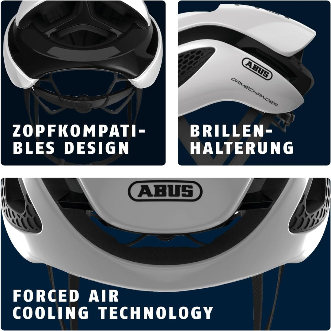 ABUS Rennradhelm GameChanger - Aerodynamischer Fahrradhelm mit optimalen Ventilationseigenschaften f