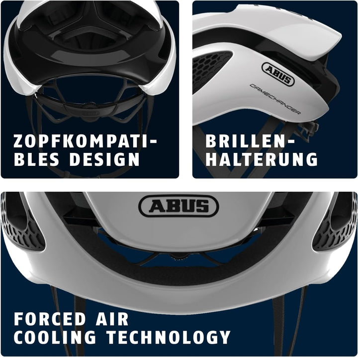 ABUS Rennradhelm GameChanger - Aerodynamischer Fahrradhelm mit optimalen Ventilationseigenschaften f