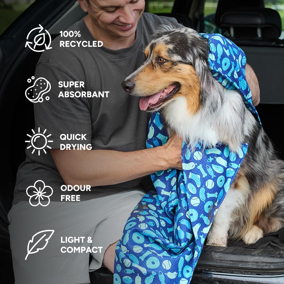Dock & Bay Hundehandtuch - Besonders saugfähig und schnell trocknendes Handtuch mit Tragetasche - 10