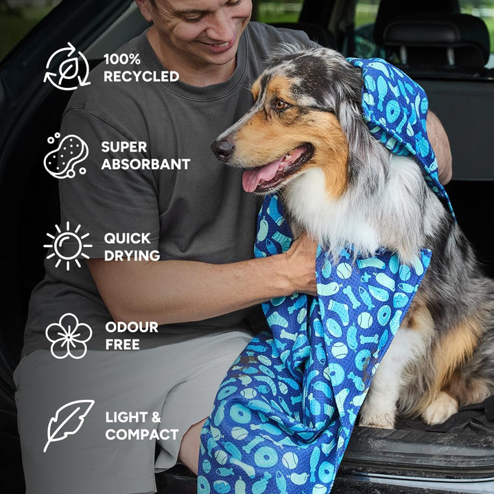 Dock & Bay Hundehandtuch - Besonders saugfähig und schnell trocknendes Handtuch mit Tragetasche - 10