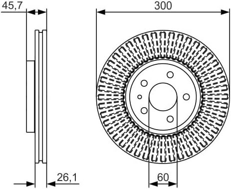 Bosch BD1678 Bremsscheiben - Vorderachse - ECE-R90 Zertifizierung - eine Bremsscheibe