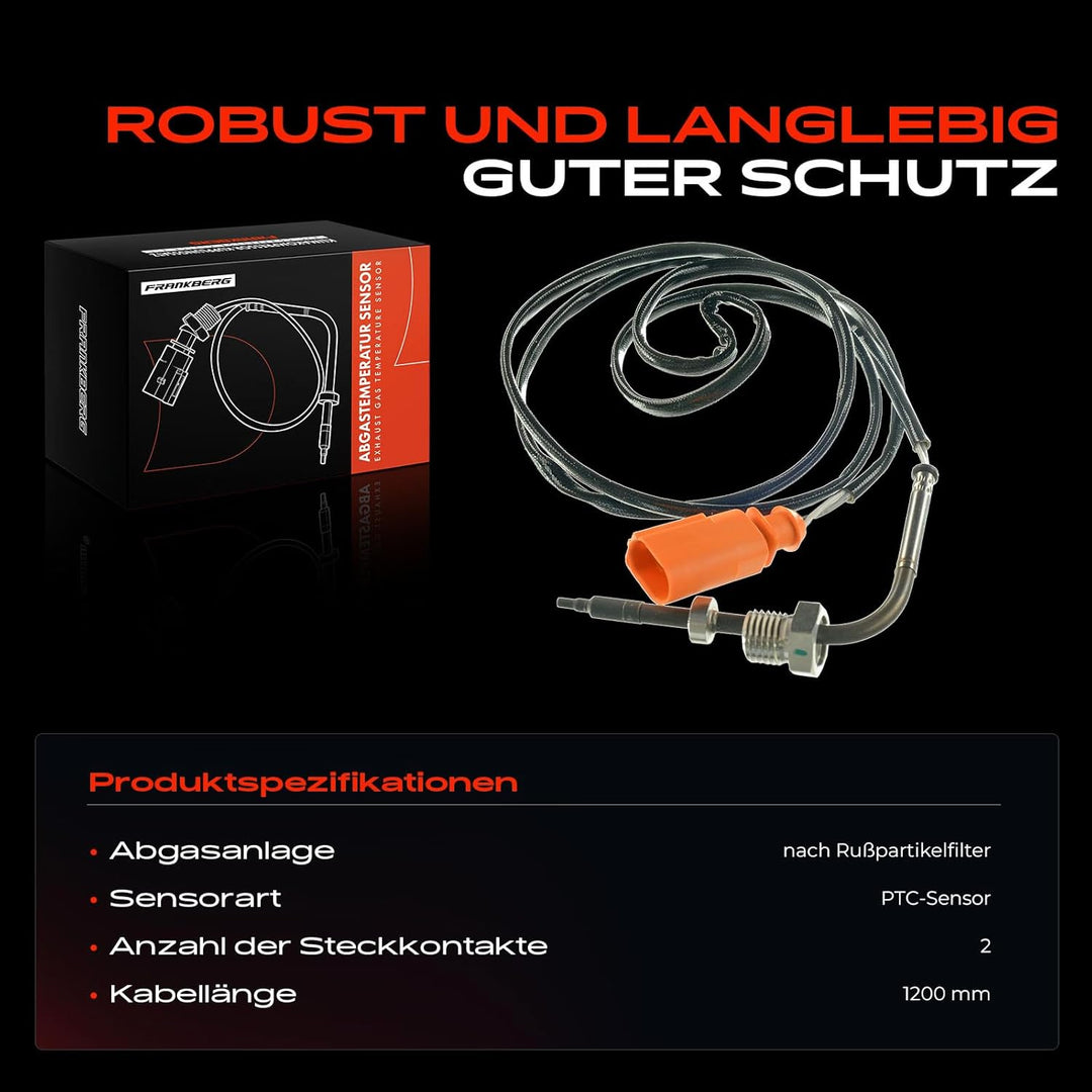Abgastemperatursensor nach Russpartikelfilter für M-u-l-t-i-v-a-n V Transporter V Bus Kasten Pritsch