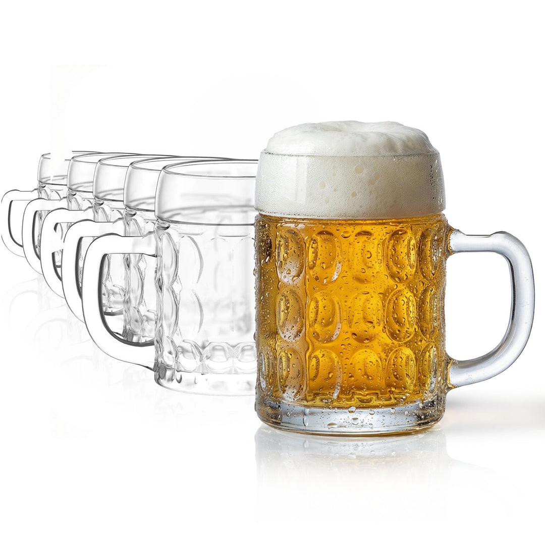 Stölzle Lausitz Bierkrug Kaiser / 6er Set Bierkrüge 0,5 Liter/Stabiler Bier Krug/Biergläser 0,5 Lite