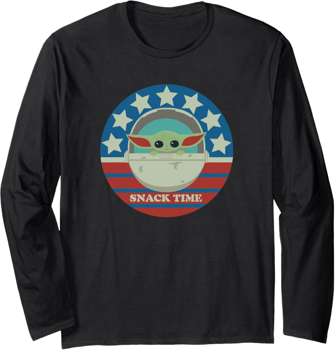 Star Wars The Mandalorian the Child Snack Time Americana Langarmshirt
