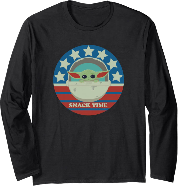 Star Wars The Mandalorian the Child Snack Time Americana Langarmshirt