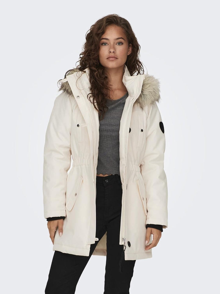 ONLY Female Langer Parka ONLIRIS Langer Parka XS Eggnog, XS Eggnog