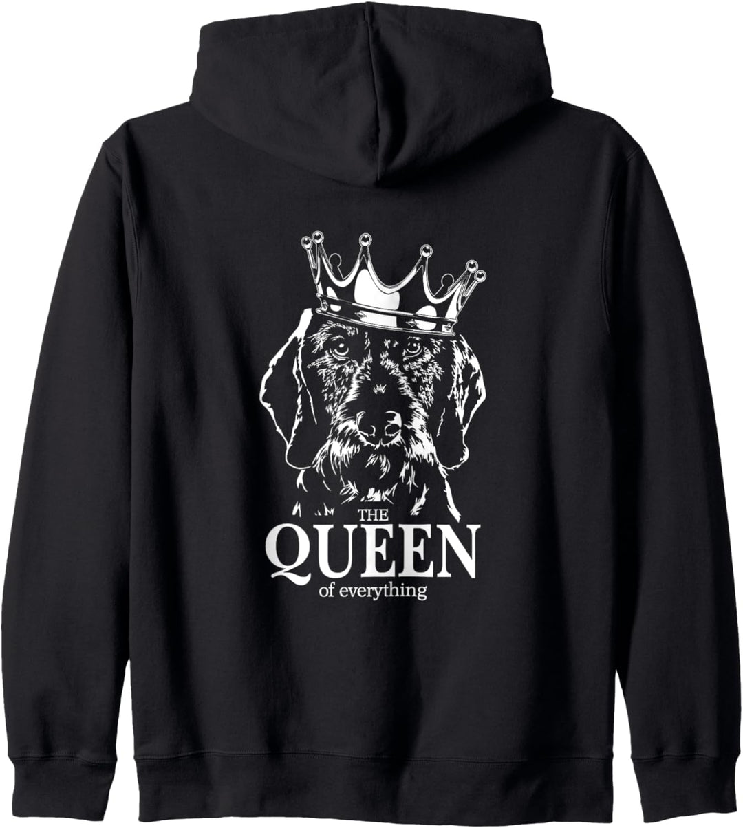 Lustiger Rauhaardackel Queen of everything Hundespruch Hunde Kapuzenjacke