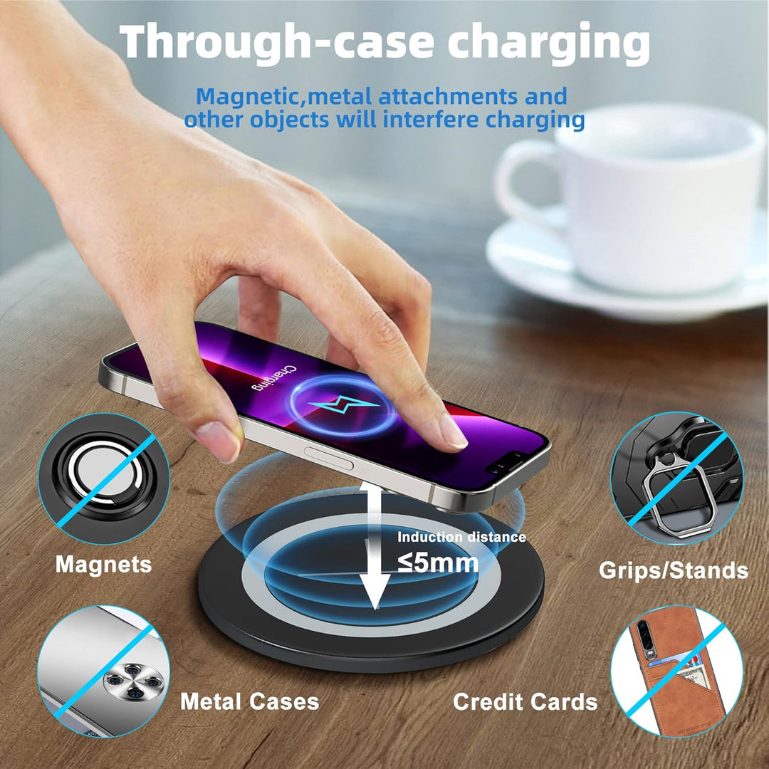 Desk Wireless Charger, JE Make IT Simple Fast Kabelloses Ladegerät Induktive Ladestation Einbau von