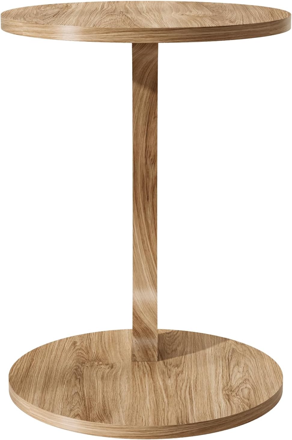 Tubibu C Form Kleiner Beistelltisch, Runder Tisch als Ablagefläche für Couch und Sofa mit Rollen, Ro