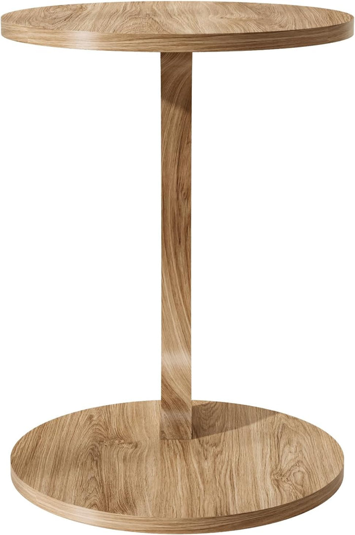 Tubibu C Form Kleiner Beistelltisch, Runder Tisch als Ablagefläche für Couch und Sofa mit Rollen, Ro