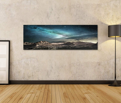 islandburner Bild Bilder auf Leinwand Milchstrasse im Morgengrauen auf Einer Berglandschaft Wandbild