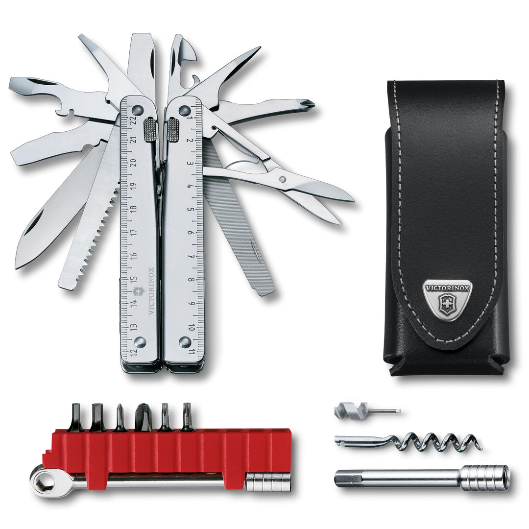 Victorinox Schweizer Taschenmesser Swiss Tool X Plus Ratchet, 40 Funktionen, Multitool inkl. Kombi-S