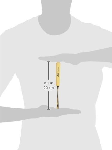 STUBAI Stemmeisen Stechbeitel Serie 52 - Form 28 | Gekröpftes Hohleisen 8 mm, mit Holzgriff, für Fig