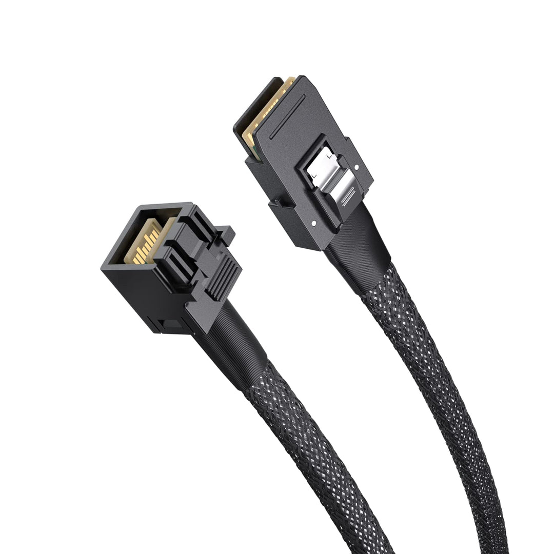 ipolex Internes Mini SAS HD SFF-8643 zu Mini SAS SFF-8087 Kabel, 0.8-Meter(2.6ft), faltbar, flexibel