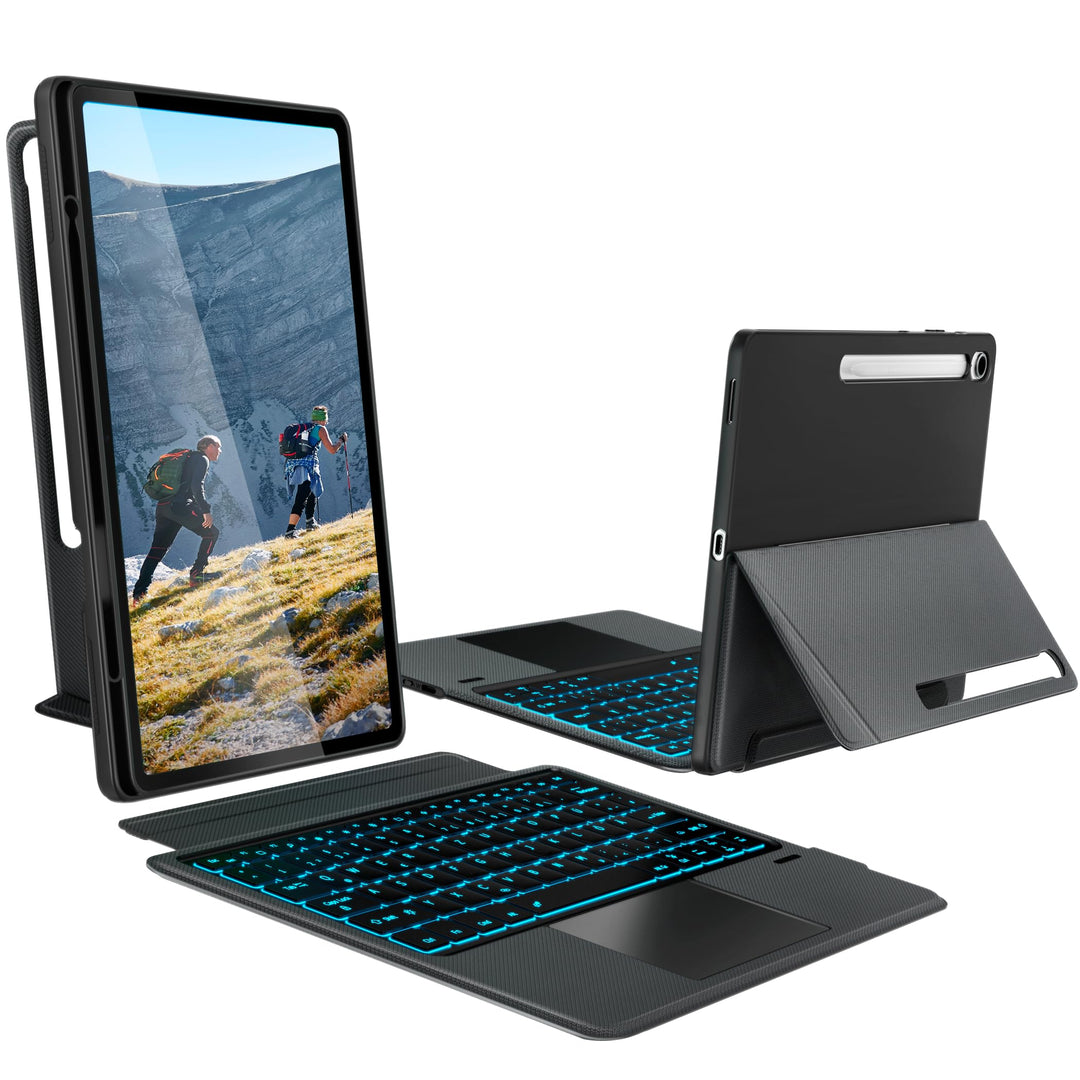 CACOE Tastatur Hülle Kompatibel mit Samsung Galaxy Tab S10 FE+/ S10 FE Plus 13.1 Zoll, Abnehmbare Ta